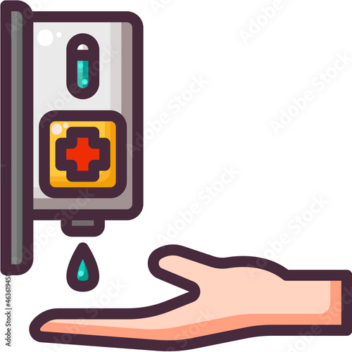 washing hand line icon