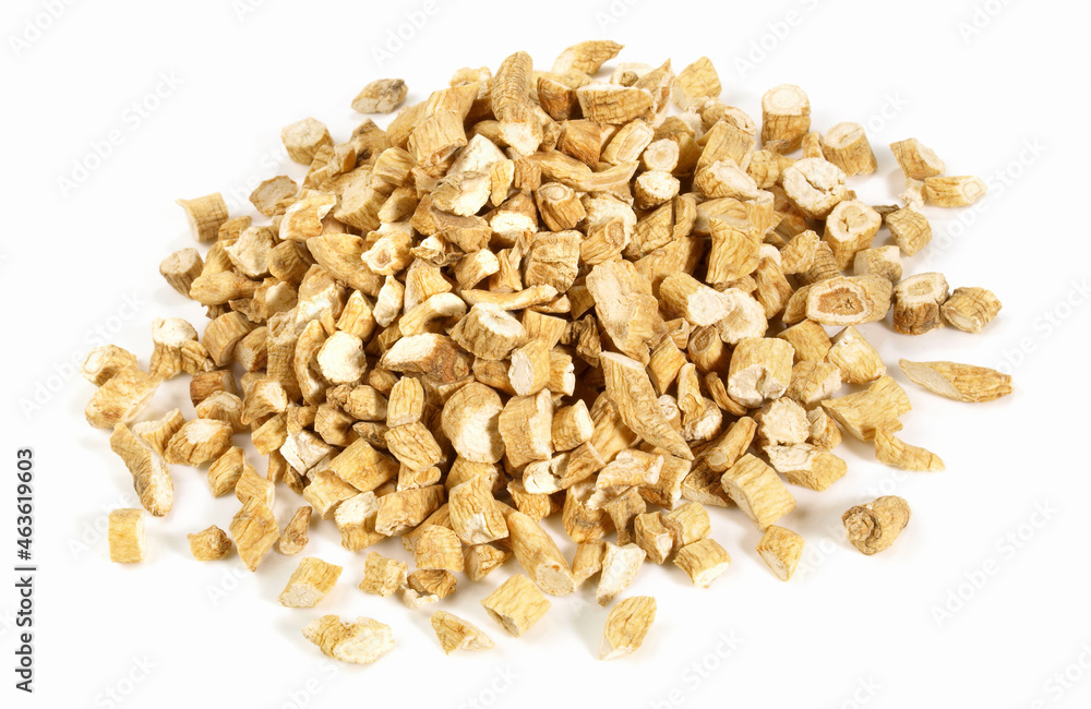 Dried Ginseng Root on white Background - Isolated Dried Ginseng Root on white Background - Isolated