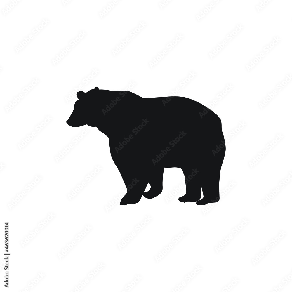 Fototapeta premium illustration of shilhouette bear vector design