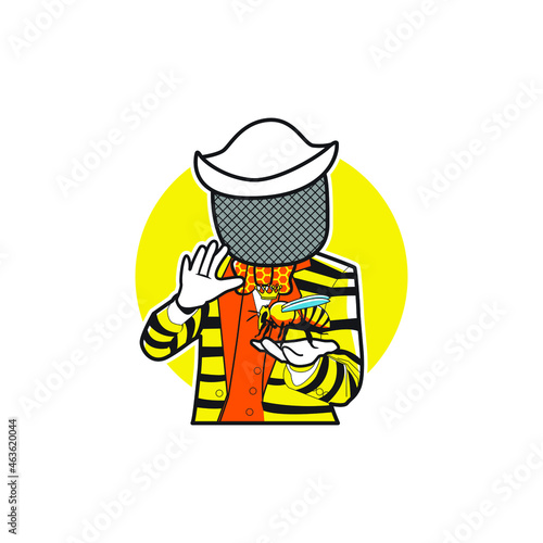 illustration of beekeeper vector design