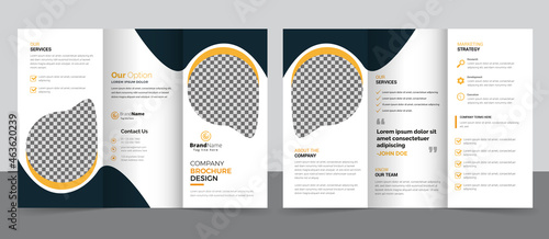 Creative Corporate modern Business Trifold Template Design.