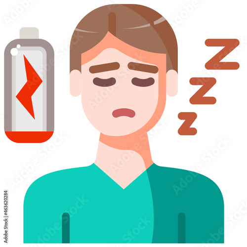 Tiredness  flat icon