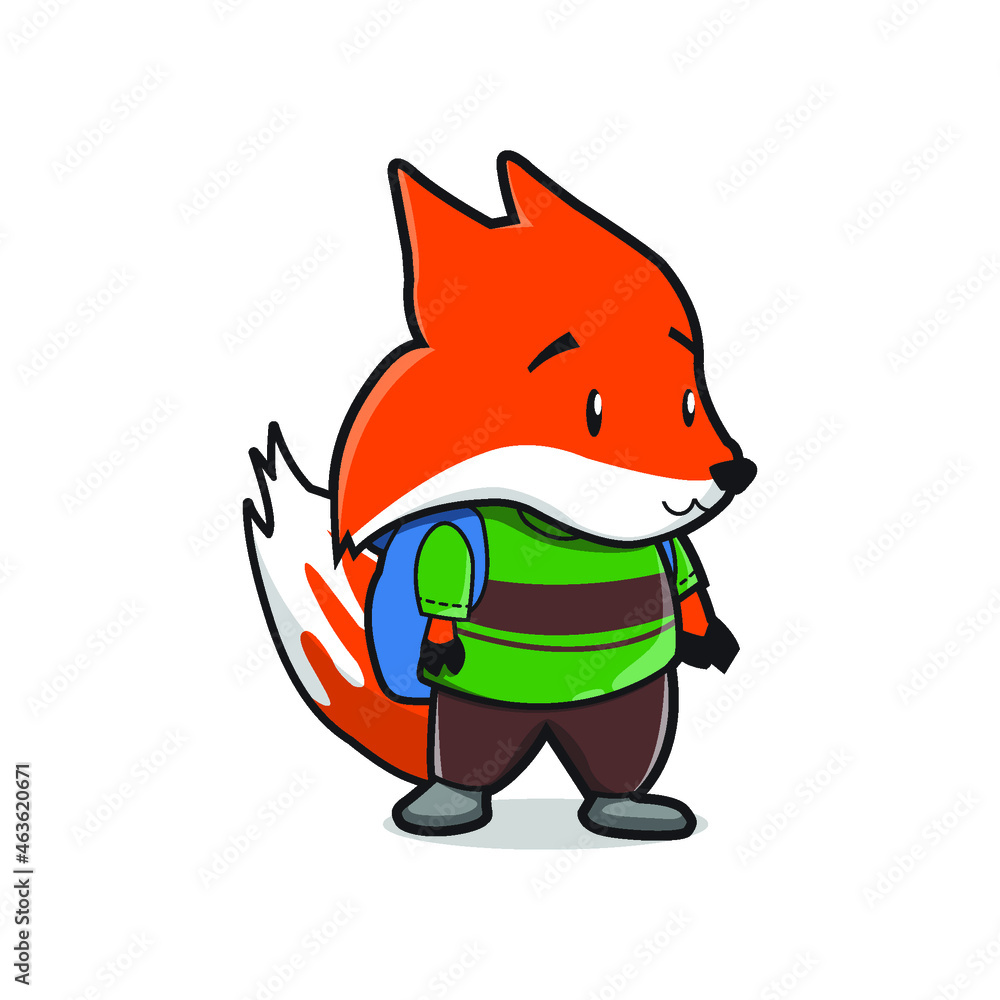 illustration of cute fox cartoon vector design illustration of cute fox cartoon vector design