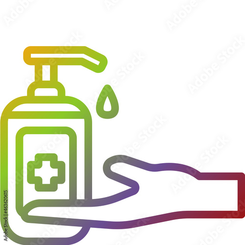 washing hand gradient icon