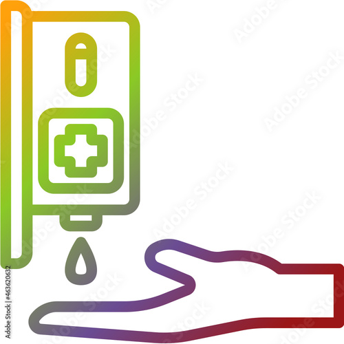washing hand gradient icon