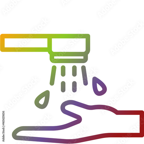 washing hand gradient icon