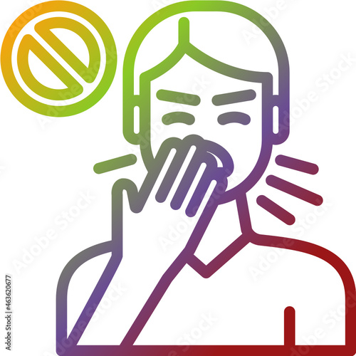 Cough  gradient icon