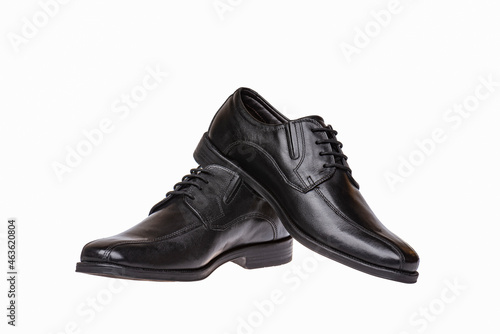 Black men's leather shoes