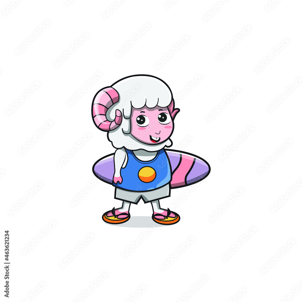 illustration of cute sheep vector cartoon design illustration of cute sheep vector cartoon design