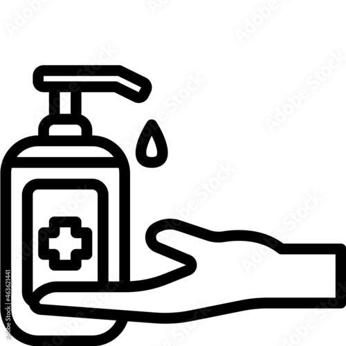 washing hand line icon