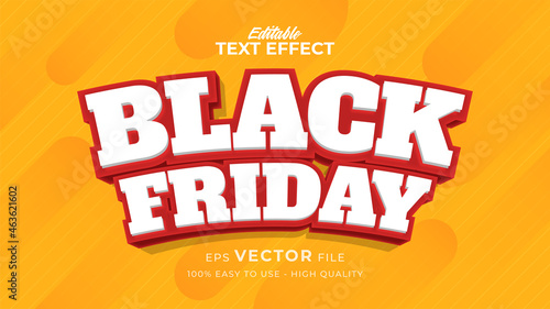 Black Friday banner editable text effect with comic style