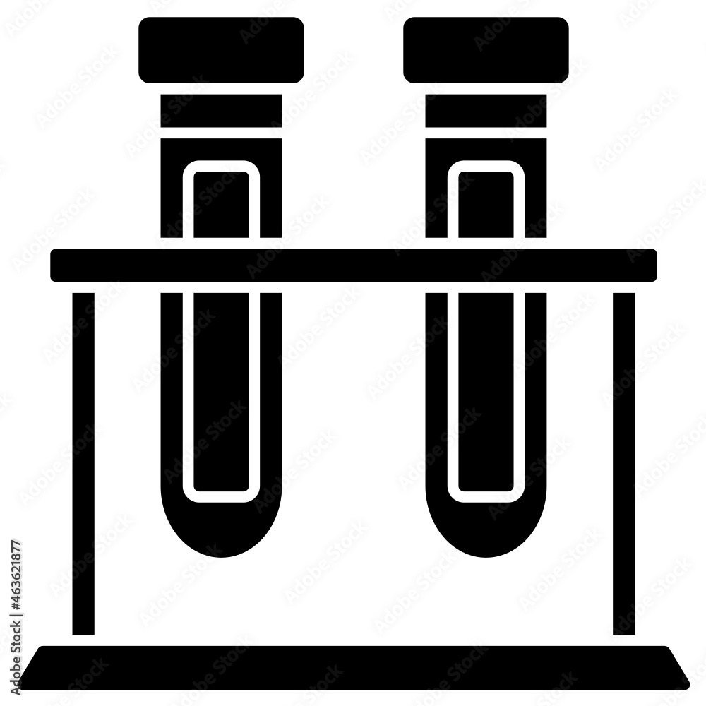 Test Tubes solid icon Test Tubes solid icon