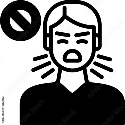 Cough  solid line icon