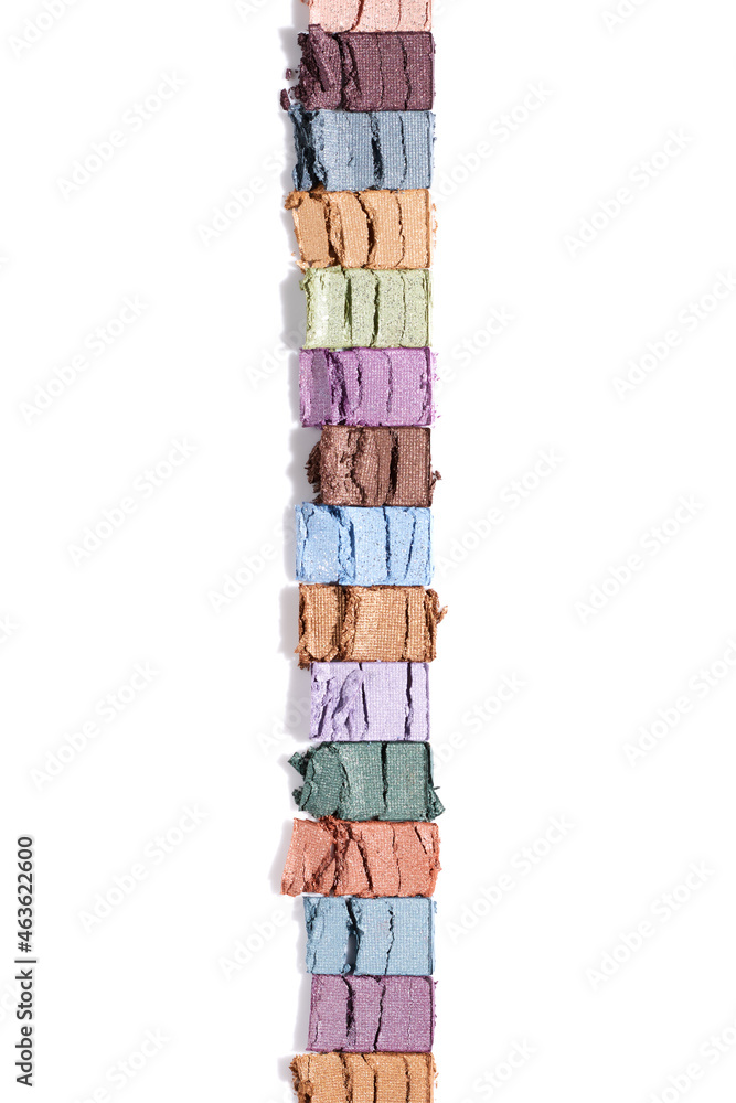 Obraz premium Eye shadow palette isolated on white background