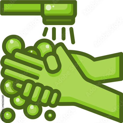 washing hand Two Tone icon