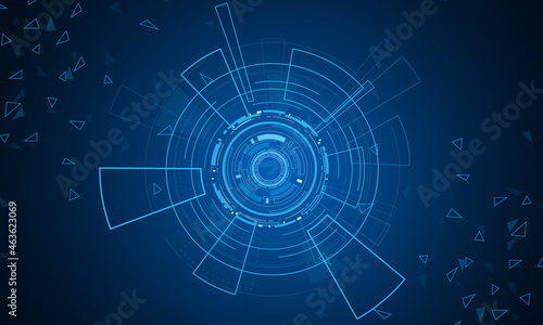 Sci fi futuristic user interface, HUD, Technology abstract background , Vector illustration. 