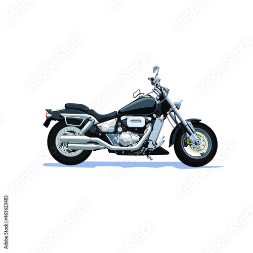 illustration of big motorcycle vector design 