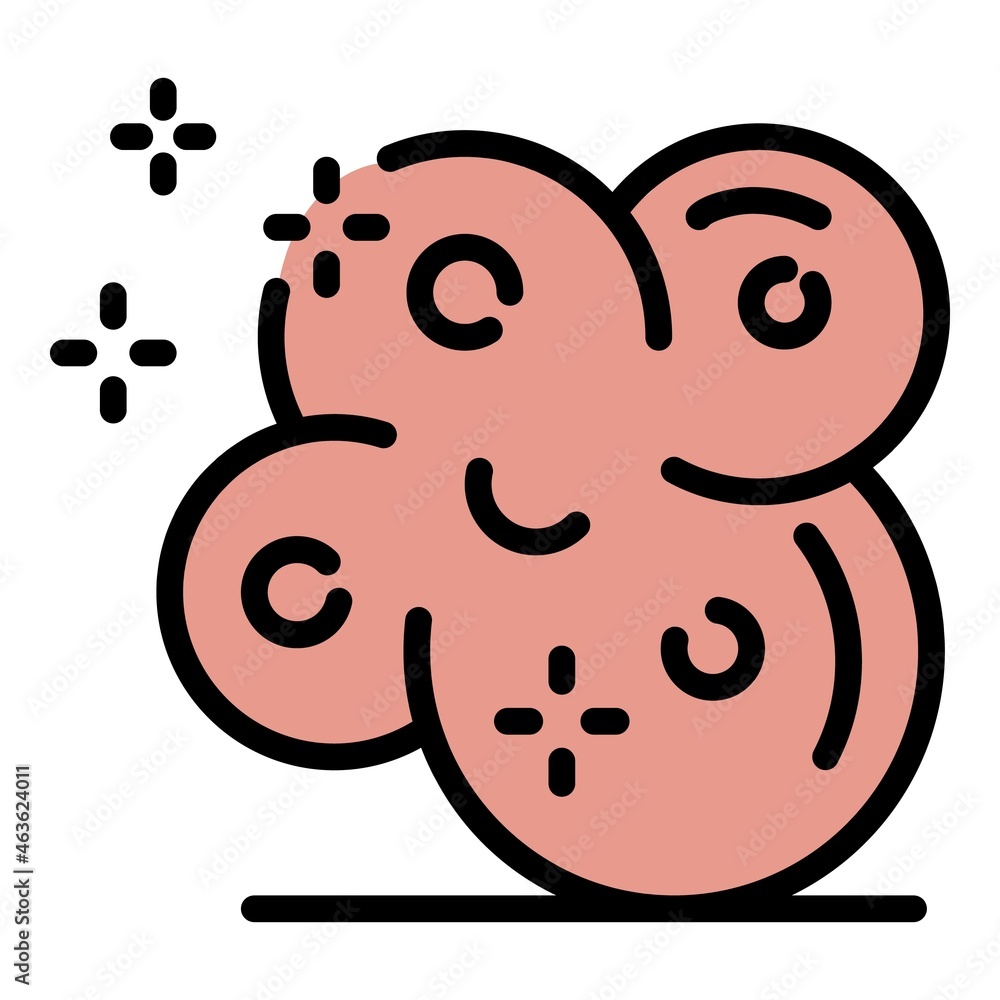 Fototapeta premium Wash bubbles icon. Outline wash bubbles vector icon color flat isolated