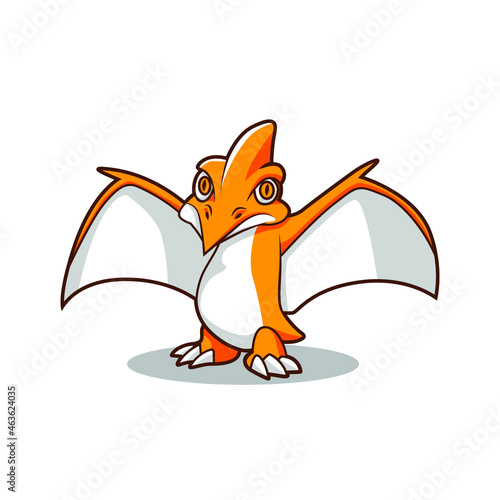 illustration of cute pterosaure vector design