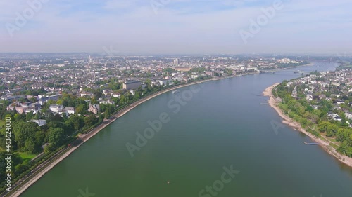 Wallpaper Mural Bonn: Aerial view of former capital city of West Germany in summer - landscape panorama of Europe from above Torontodigital.ca