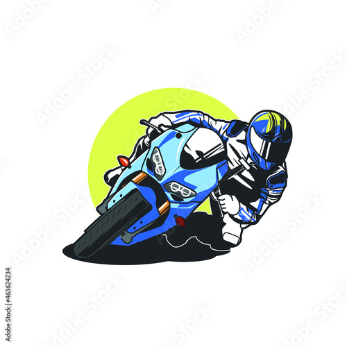 illustration of riding motorcycle vector design