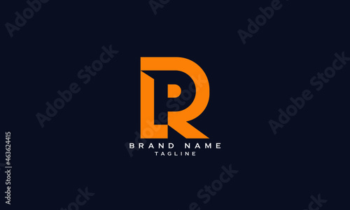 PR, RP, Abstract initial monogram letter alphabet logo design