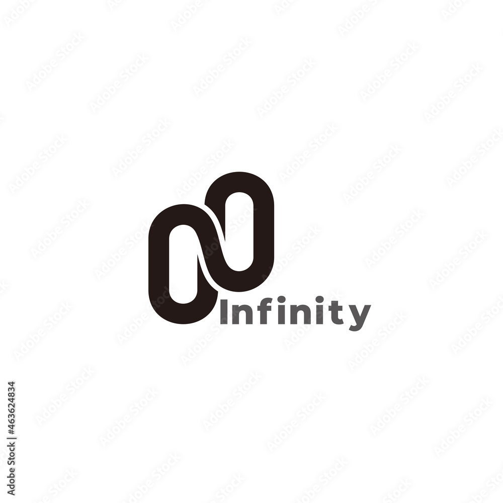letter n simple loop infinity line geometric logo vector letter n simple loop infinity line geometric logo vector