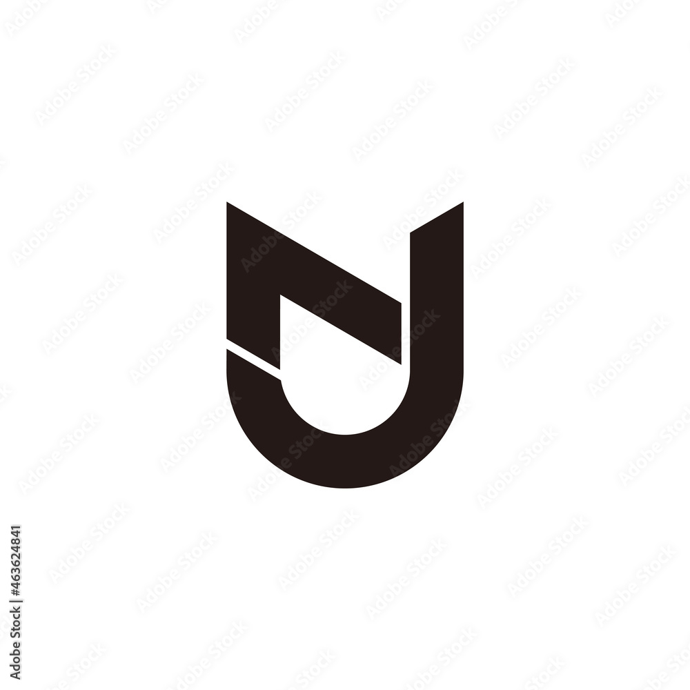 letter nj arrow up geometric line simple logo vector letter nj arrow up geometric line simple logo vector