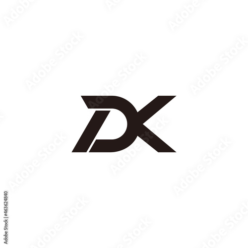 letter dk motion line geometric linked design logo vector
