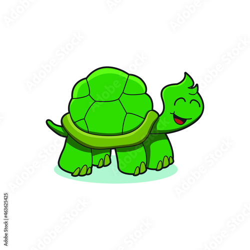 illustration of cute turtle vector design