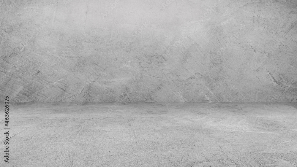 Empty gray wall room interiors studio concrete backdrop and floor ...