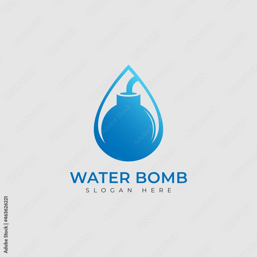Fotografie Water bomb logo icon design template
