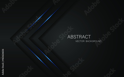 Abstract modern blue lines on black background with free space for design. modern technology innovation concept background 
