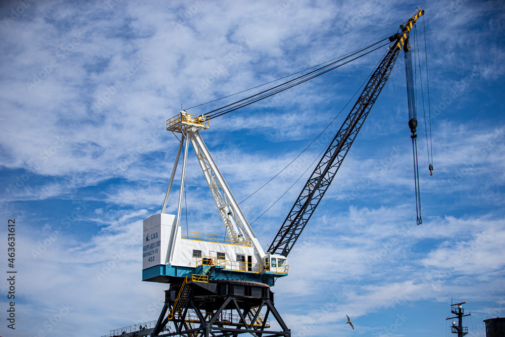 Cranes in the Brooklyn Navy Yard in New York City Cranes in the Brooklyn Navy Yard in New York City
