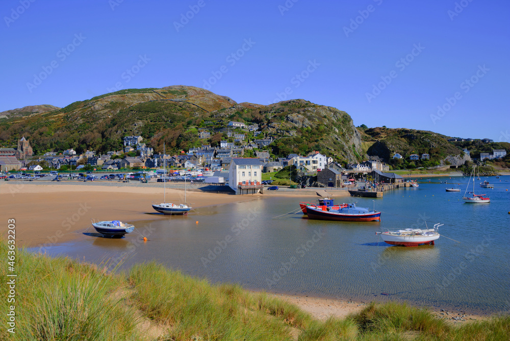 Beautiful Barmouth Wales harbour in coast town in Gwynedd Snowdonia National Park UK