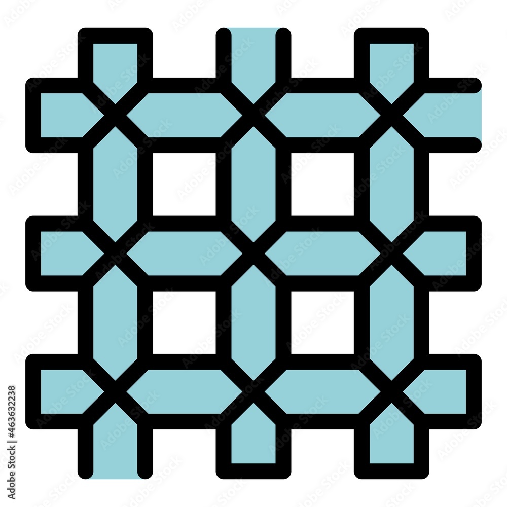 Fototapeta premium Prison gate icon. Outline prison gate vector icon color flat isolated