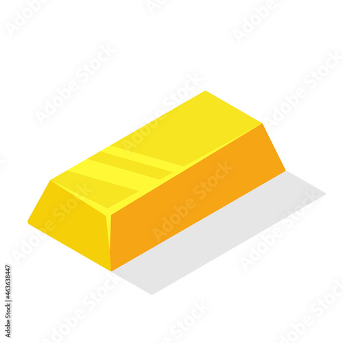 Gold bar icon. Clipart image isolated on white background