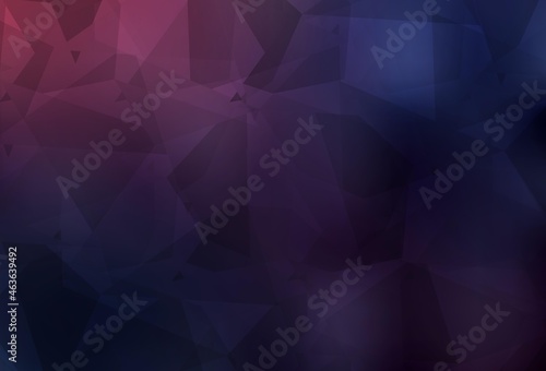 Dark Purple vector background with abstract polygonals.