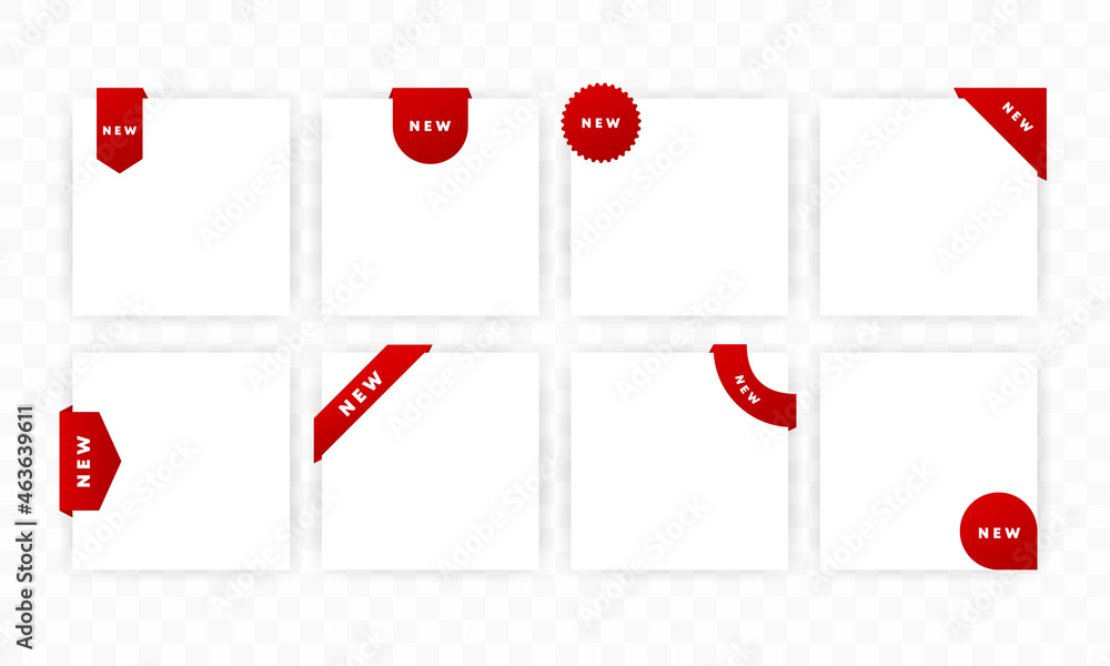 Fotografie New tag icon set
