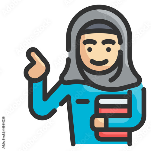hijab line icon