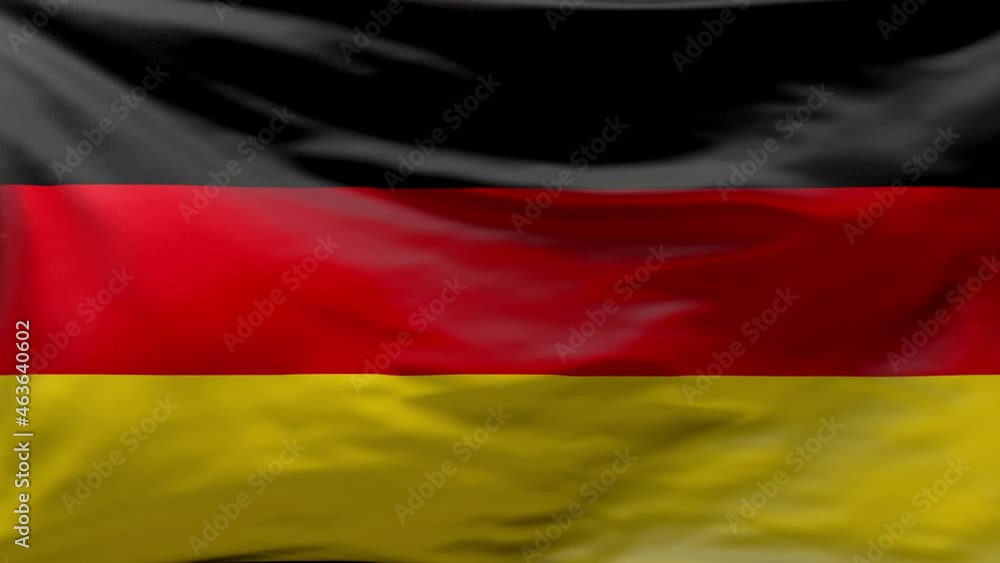 Germany flag is waving in the wind 3D animation. National flag of Germany Background. Deutschland flag seamless loop animation. Close up of Germany banner waving. For news, Day of German Unity. Germany flag is waving in the wind 3D animation. National flag of Germany Background. Deutschland flag seamless loop animation. Close up of Germany banner waving. For news, Day of German Unity.