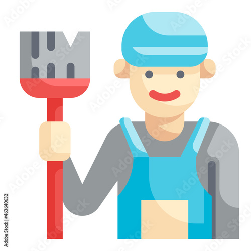 janitor flat icon