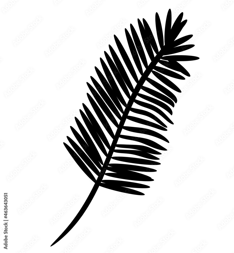 Abstract leafs on the white background. Vector