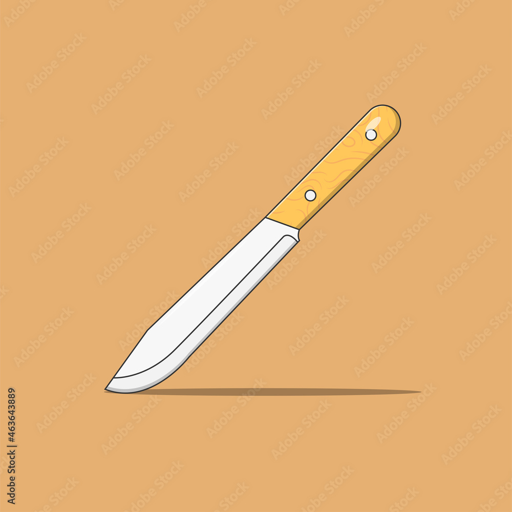 Butcher Knife Vector Icon Illustration. Kitchen Knife Vector. Flat Cartoon Style Suitable for Web Landing Page, Banner, Flyer, Sticker, Wallpaper, Background Butcher Knife Vector Icon Illustration. Kitchen Knife Vector. Flat Cartoon Style Suitable for Web Landing Page, Banner, Flyer, Sticker, Wallpaper, Background