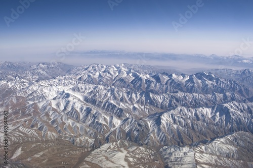 Snowy mountain tops in Asia