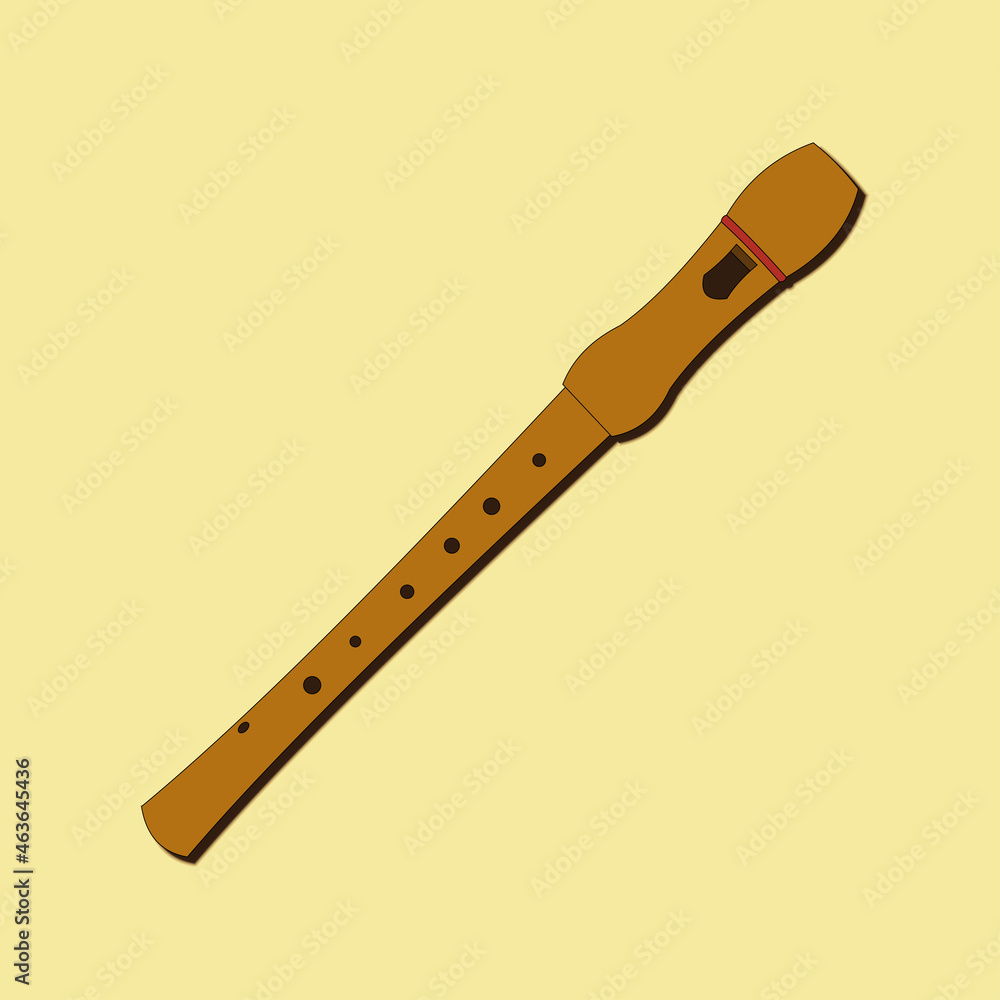 Obraz premium Air instrument flute illustration
