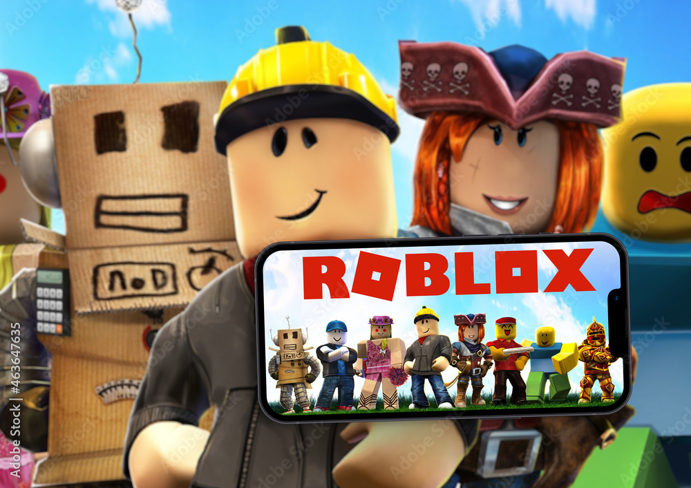 Roblox Game App On Smartphone Screen Foto stock 1996308800