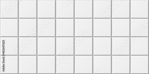Seamless white ceramic wall tiles background vector illustration