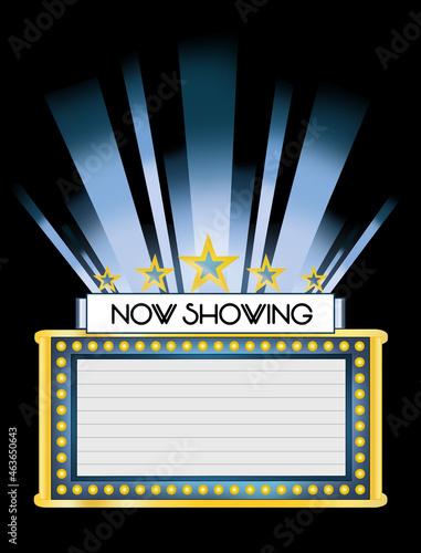 Broadway Movie Marquee , now showing scene