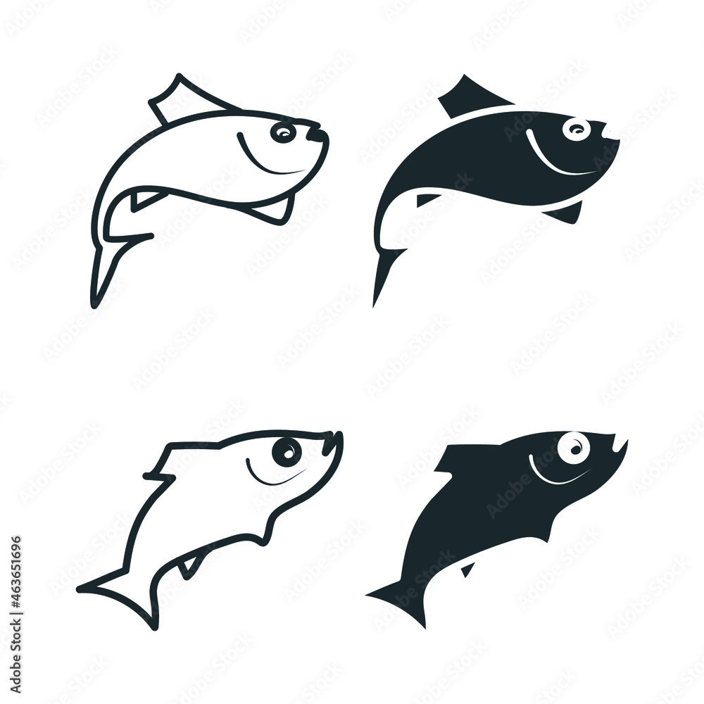 Fish Icon Stock Illustration. An illustration featuring Two simple fish or seafood icon Fish Icon Stock Illustration. An illustration featuring Two simple fish or seafood icon